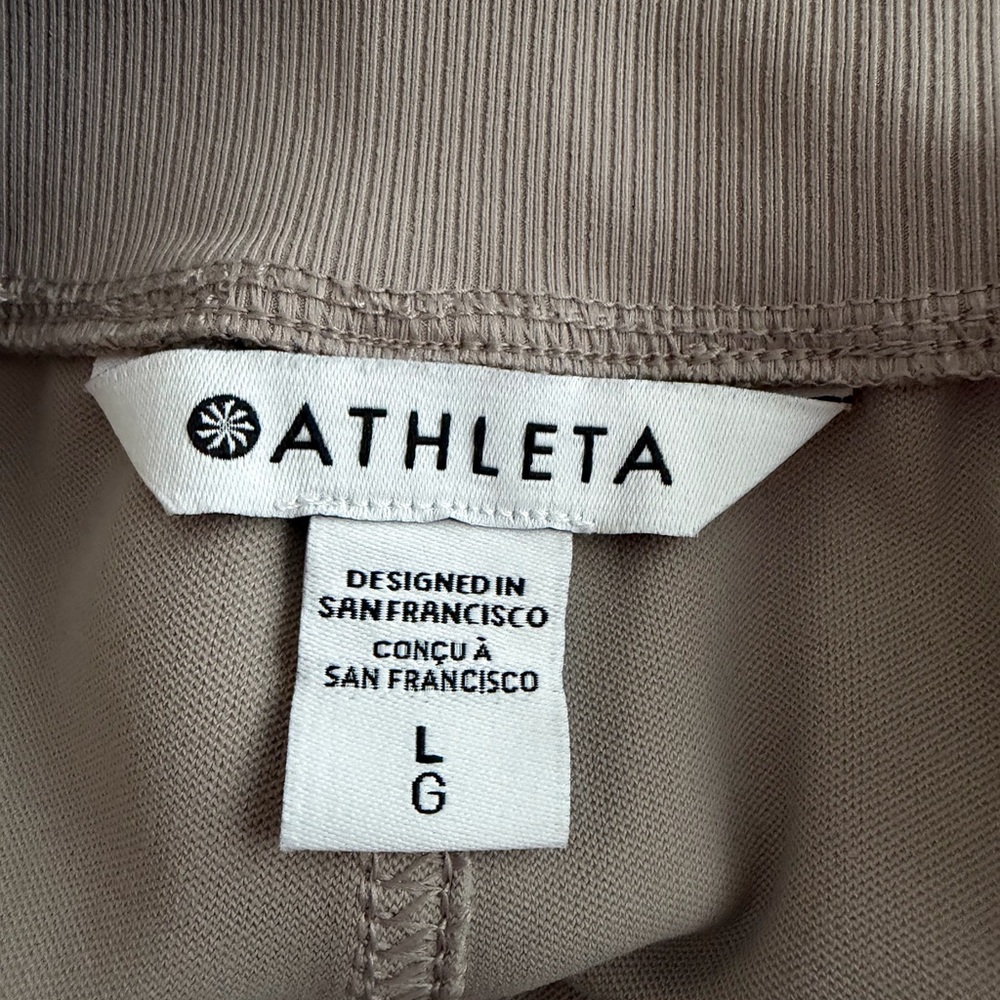 Athleta Venice Cargo Wide Leg Pants in Cream